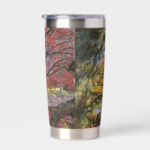 カラフル紅葉と樹木の風景 保温保冷タンブラー (右面)