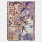 カラフル紅葉と紅葉水色 スローブランケット (正面縦)