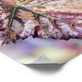 カラフル紅葉と紅葉水色 ポスター (角)