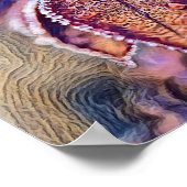 カラフル紅葉と紅葉水色 ポスター (角)