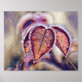 カラフル紅葉と紅葉水色 ポスター