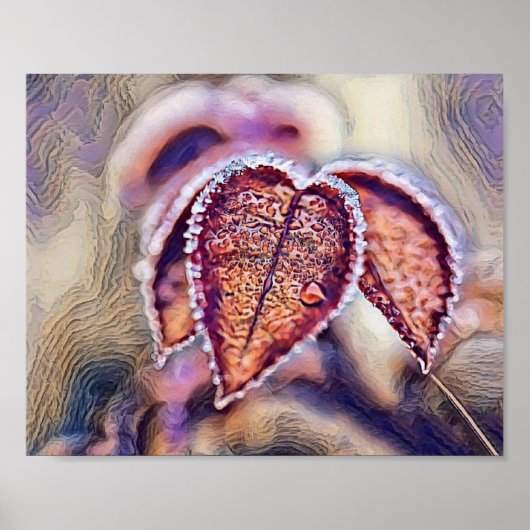 カラフル紅葉と紅葉水色 ポスター (正面)