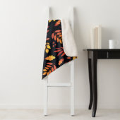 カラフル紅葉の水彩パターン シェルパブランケット (インサイチュ)