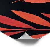 カラフル紅葉の水彩パターン ポスター (角)