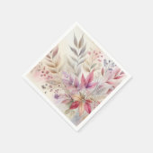 カラフル紅葉の水色パステルカラー スタンダードカクテルナプキン (角)