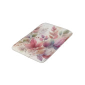 カラフル紅葉の水色パステルカラー バスマット (アングル)