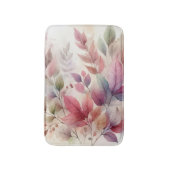 カラフル紅葉の水色パステルカラー バスマット (正面縦)