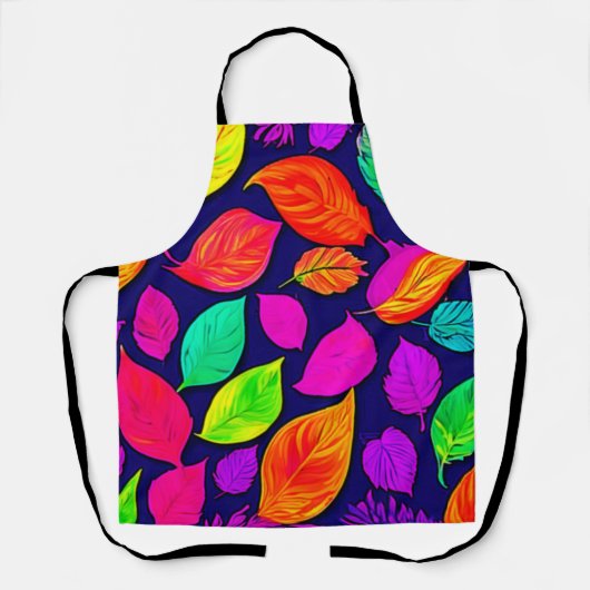 カラフル紅葉アートワーク エプロン (正面)