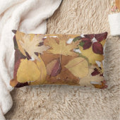 カラフル紅葉コラージュ ランバークッション (ブランケット)