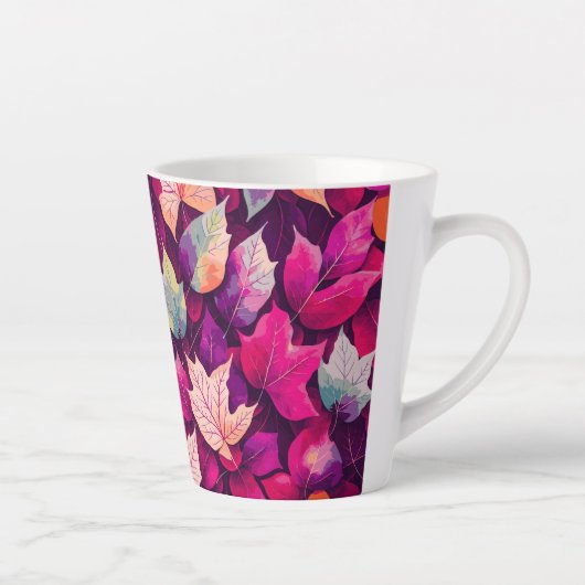 カラフル紅葉パターン カフェラテマグ (右)