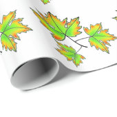 カラフル紅葉メープルリーフ ラッピングペーパー (ロールコーナー)