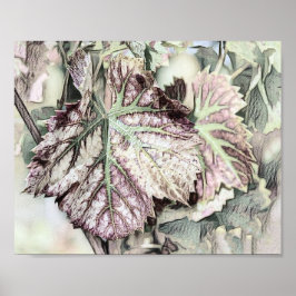 カラフル紅葉付き紅葉スケッチ ポスター