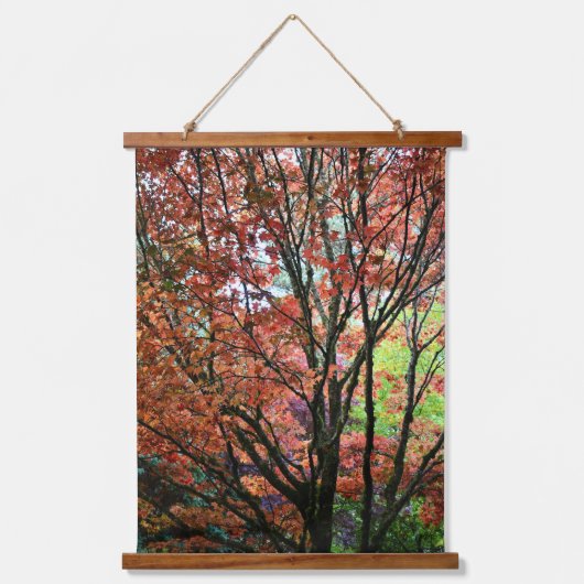 カラフル紅葉写真 吊り下げ型タペストリー (正面)