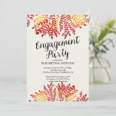 カラフル紅葉婚約パーティ招待状 招待状 (スタンド正面)