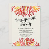 カラフル紅葉婚約パーティ招待状 招待状 (正面/裏面)
