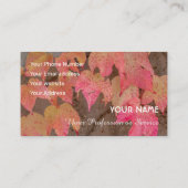 カラフル紅葉秋 名刺 (裏面)