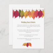 カラフル紅葉結婚ズゲスト詳細 エンクロージャーカード (正面/裏面)