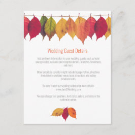 カラフル紅葉結婚ズゲスト詳細 エンクロージャーカード