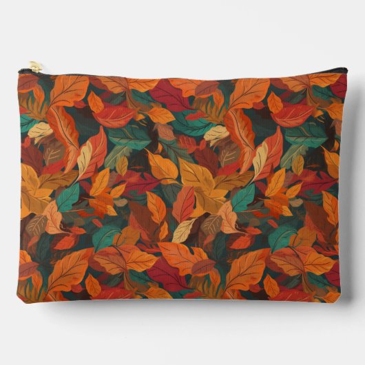 カラフル紅葉 アクセサリーポーチ (正面)