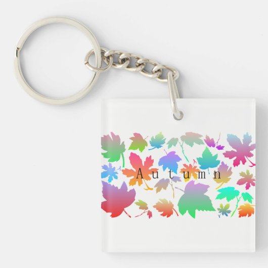 カラフル紅葉 キーホルダー (正面)