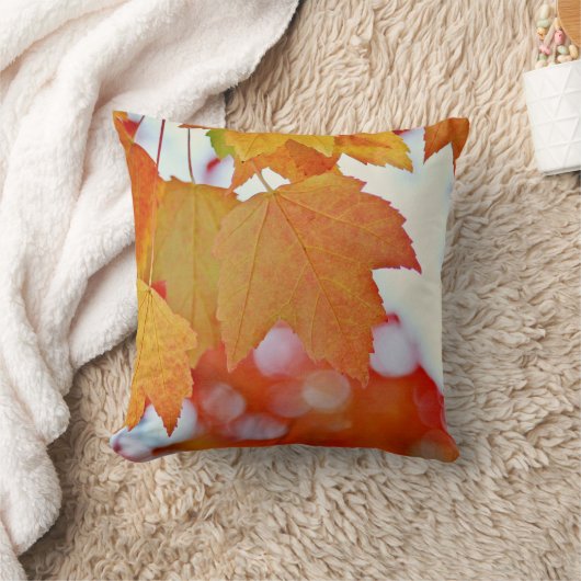 カラフル紅葉 クッション (ブランケット)