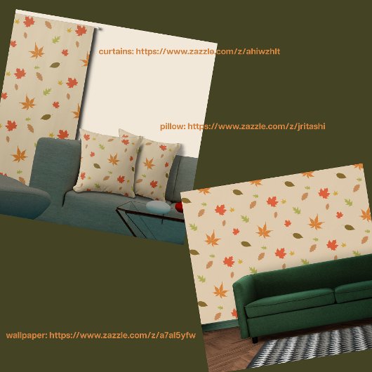 カラフル紅葉 クッション