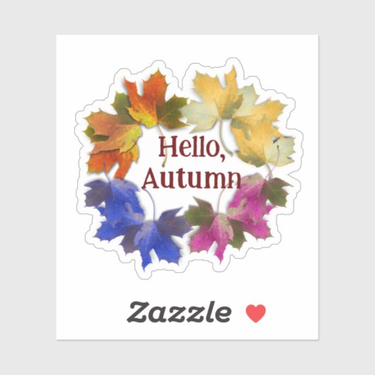 カラフル紅葉 シール (シート)