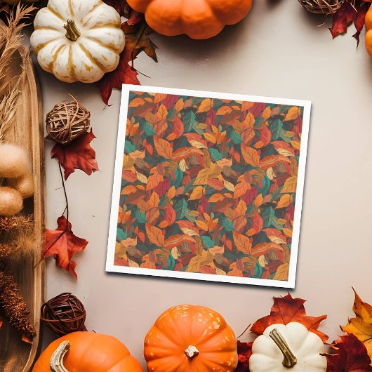 カラフル紅葉 スタンダードカクテルナプキン