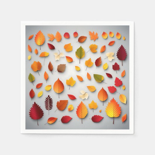 カラフル紅葉 スタンダードカクテルナプキン (正面)
