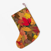 カラフル紅葉 スモールクリスマスストッキング (裏面 (吊り時))
