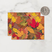 カラフル紅葉 ノートカード (正面/裏面インサイチュ)