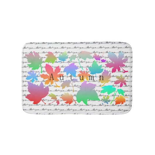 カラフル紅葉 バスマット (正面)