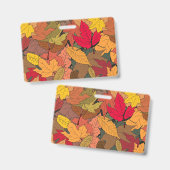カラフル紅葉 バッジ (正面＆裏面)