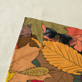 カラフル紅葉 ビーチタオル