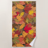 カラフル紅葉 ビーチタオル (正面)