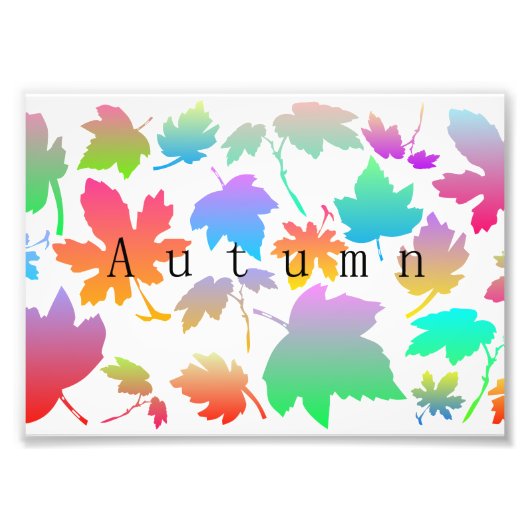 カラフル紅葉 フォトプリント            (正面)