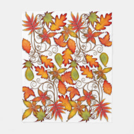 カラフル紅葉 フリースブランケット