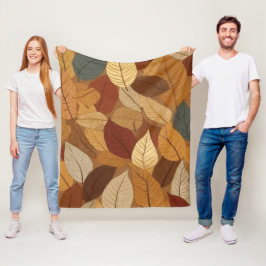 カラフル紅葉 フリースブランケット