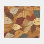 カラフル紅葉 フリースブランケット (正面(横))