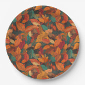 カラフル紅葉 ペーパープレート (正面)