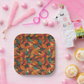 カラフル紅葉 ペーパープレート (パーティー)