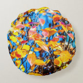 カラフル紅葉 ラウンドクッション (裏面)