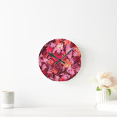 カラフル紅葉 ラウンド壁時計 (ホーム)