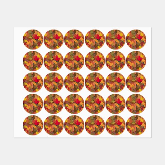 カラフル紅葉 ラベル (シート)