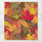 カラフル紅葉 ワインラベル (シングルラベル)