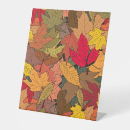 カラフル紅葉 台座サイン