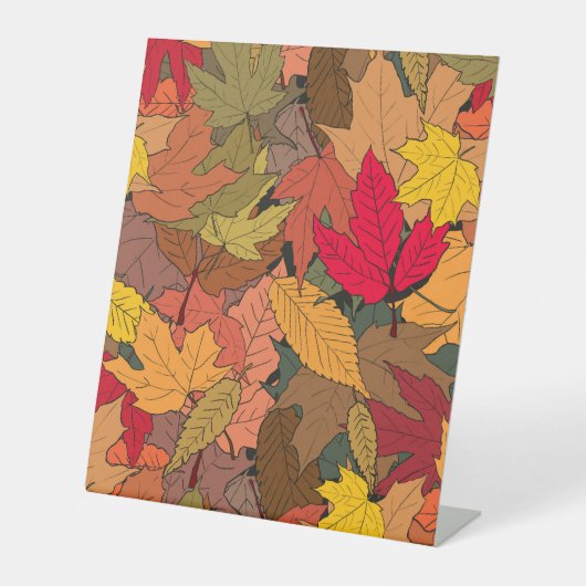 カラフル紅葉 台座サイン (正面)