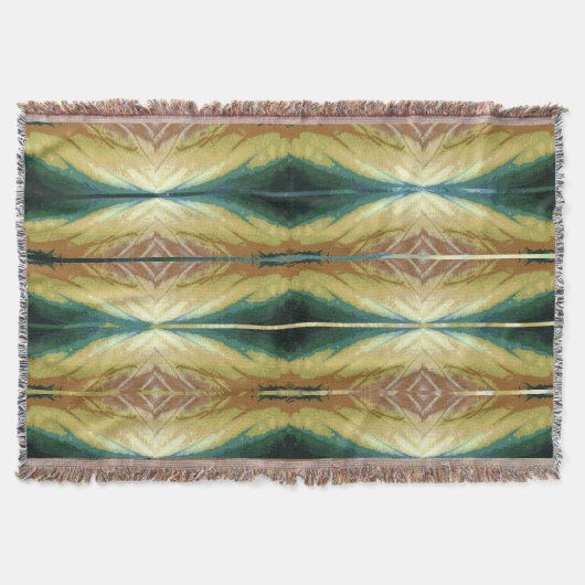 カラフル紅葉、抽象芸術パターン スローブランケット (正面)