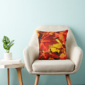 カラフル紅葉、金ゴールド赤オレンジ色のカエデの葉 クッション (椅子)