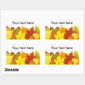 カラフル紅葉 長方形シール (シート)